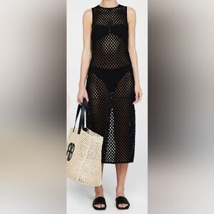 Anine Bing Veronica Black Dress Cover Up.